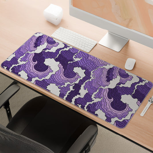 Purple Drift Waves | Abstract Flow Deskmat
