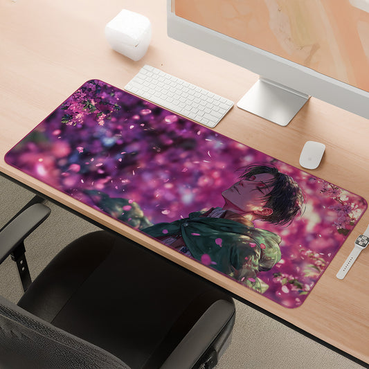 Blossom Silence | Levi Inspired Anime Deskmat