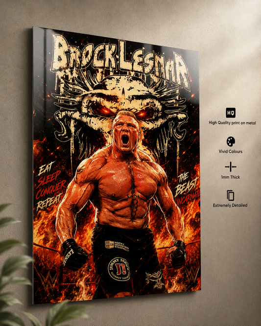 Brock Lesnar "The Beast Incarnate" Premium Metal Poster