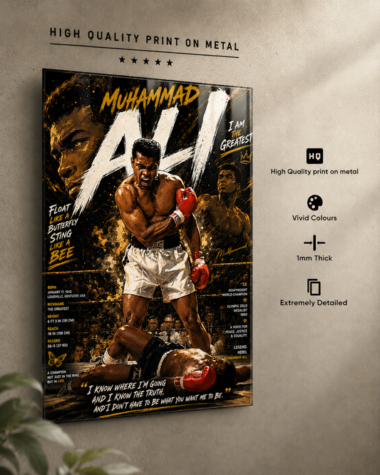 Muhammad Ali "The Greatest" Premium Metal Poster