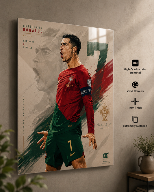 Cristiano Ronaldo "The Legend CR7" Metal Poster
