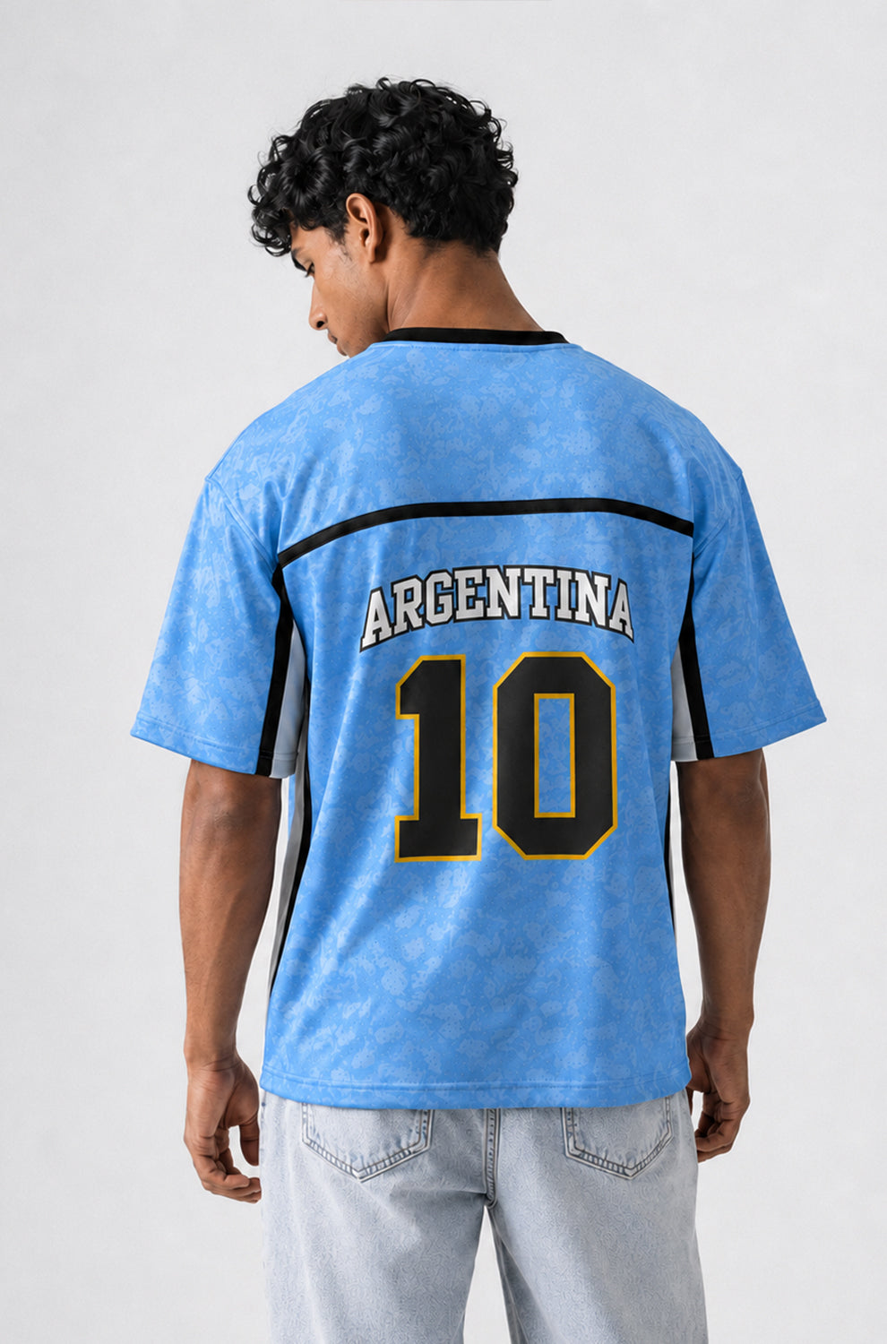 Argentina Jersey | V-Neck Oversized T-shirts