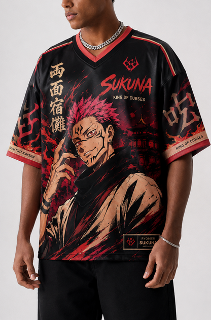 Ryomen Sukuna Oversized Anime Jersey T-Shirt