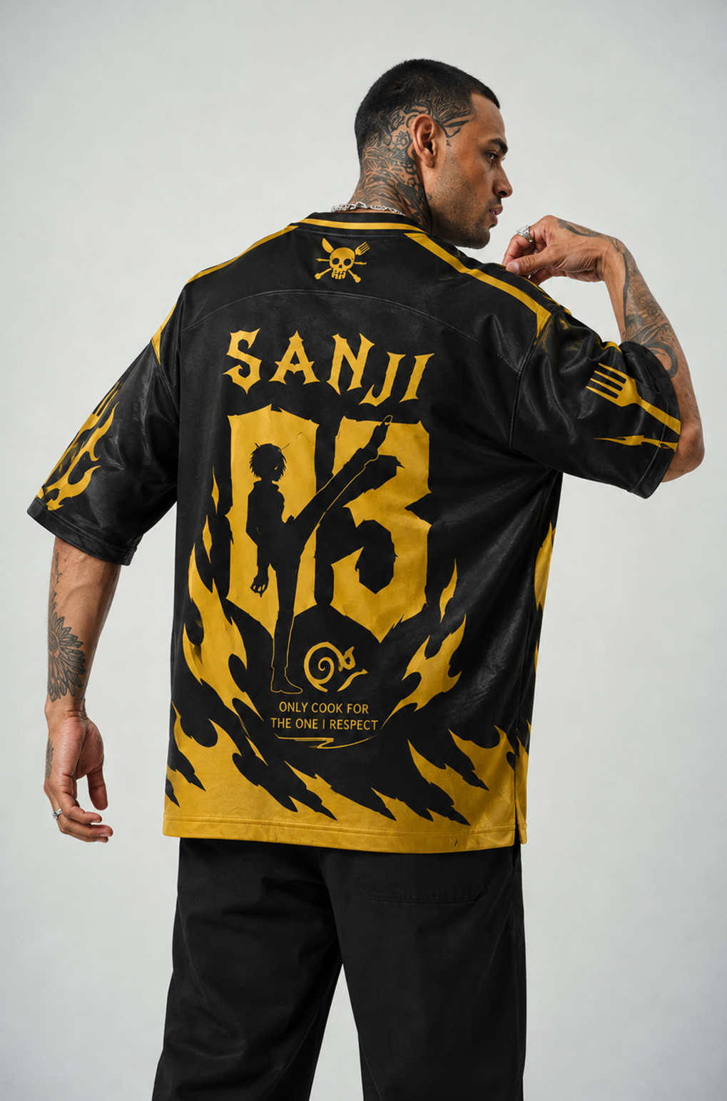 Sanji Inspired Oversized Anime Jersey T-Shirt
