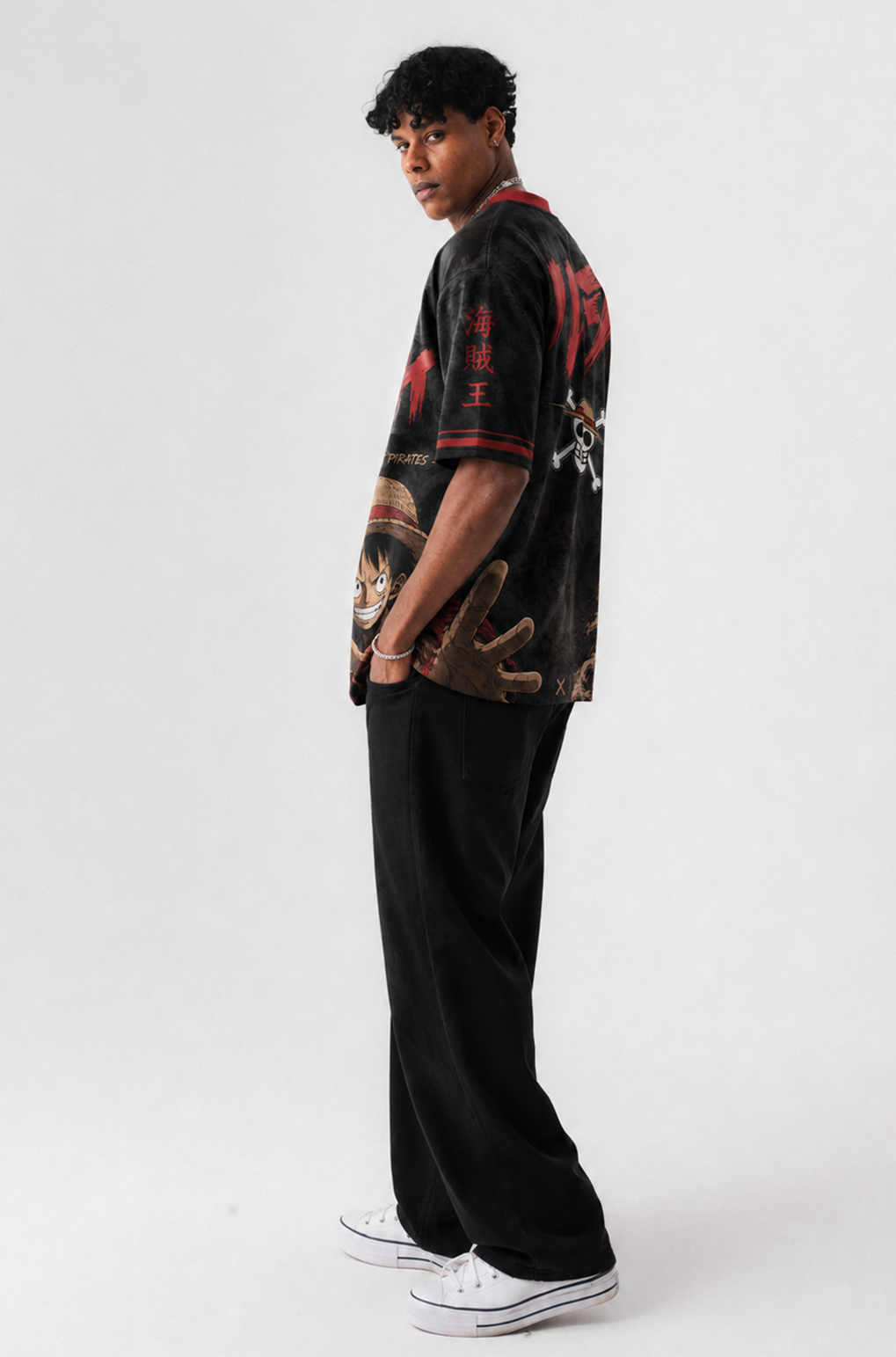 Monkey D. Luffy Inspired Oversized Anime Jersey T-Shirt