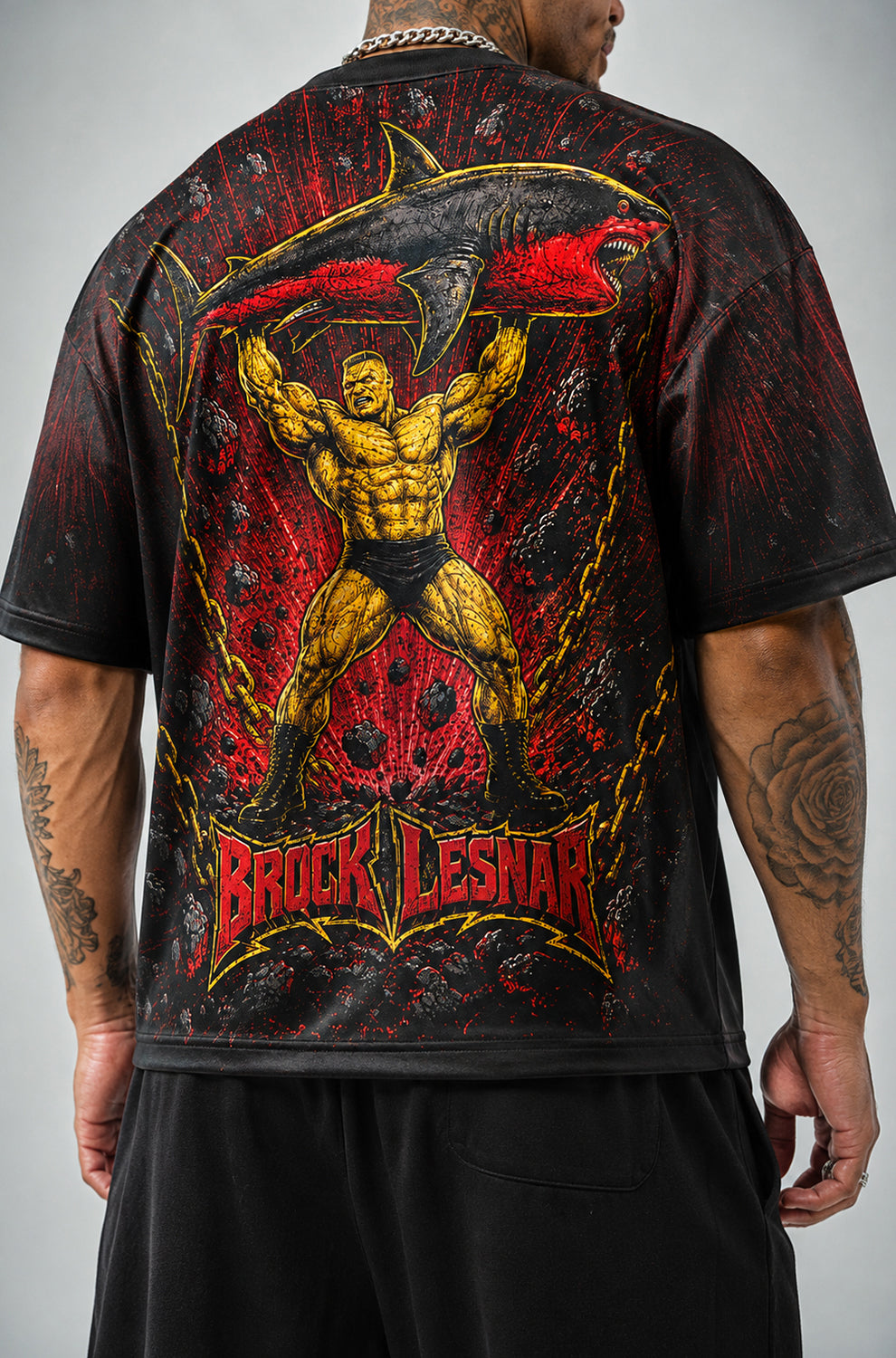 BROCK LESNAR shark Jersey | Oversized T-shirts