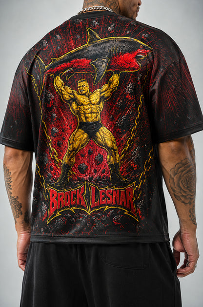 BROCK LESNAR shark Jersey | Oversized T-shirts