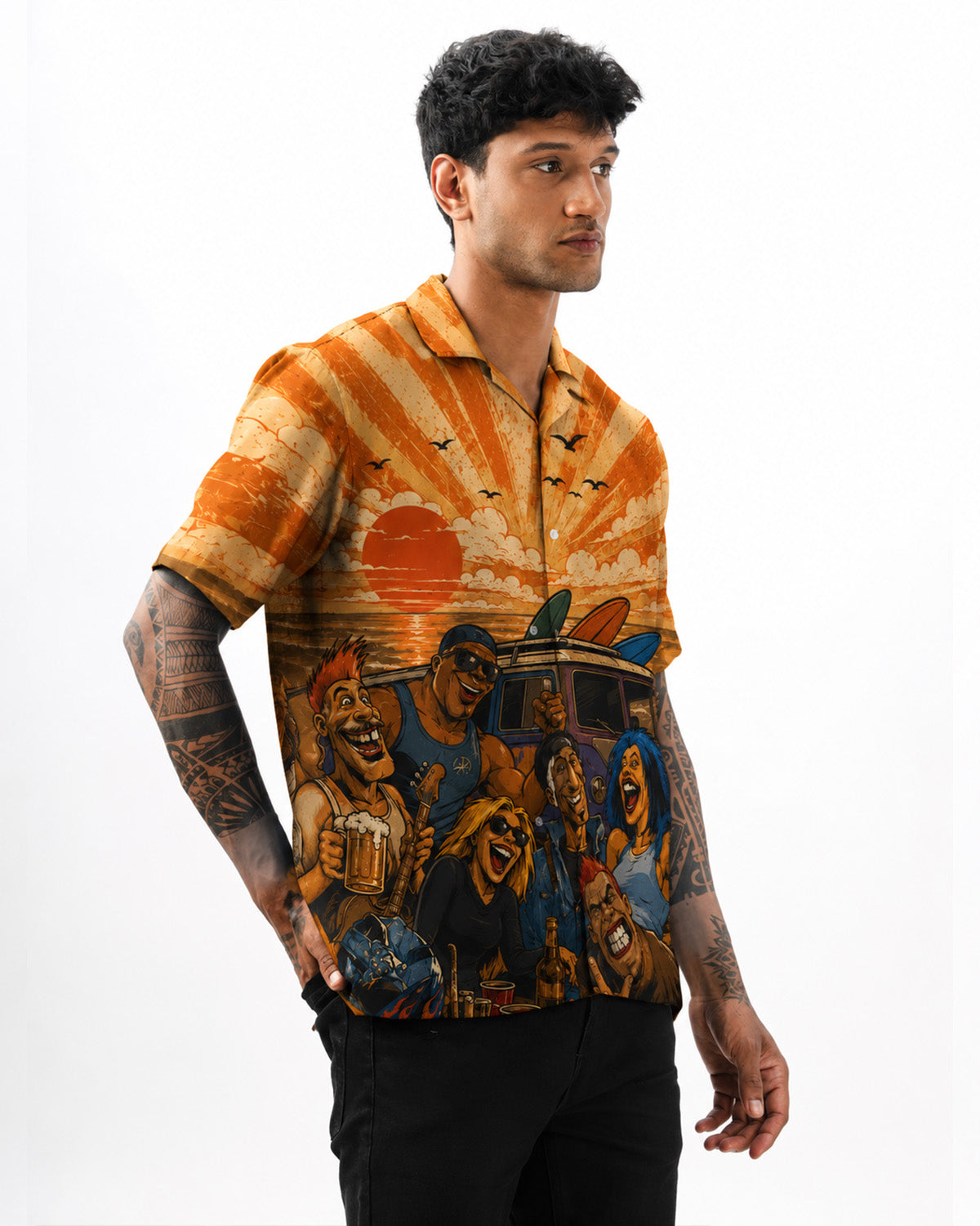 Road Rash Men's Linen Shirt