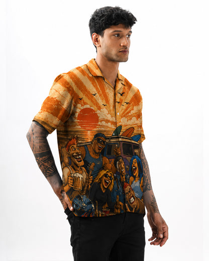 Road Rash Men's Linen Shirt