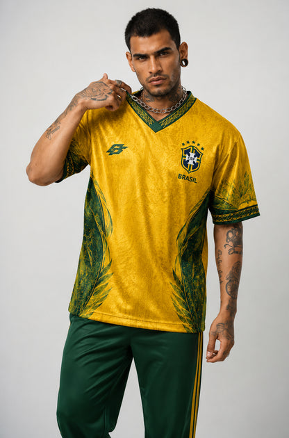 Brazil Jersey | V-Neck Oversized T-shirt