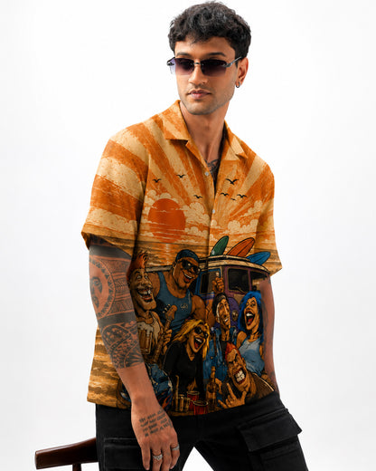 Road Rash Men's Linen Shirt
