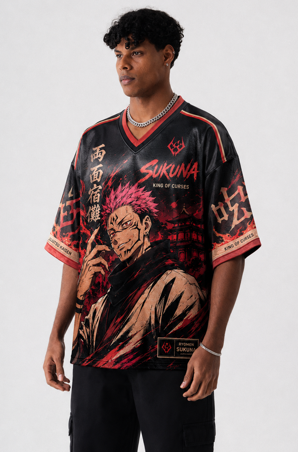 Ryomen Sukuna Oversized Anime Jersey T-Shirt
