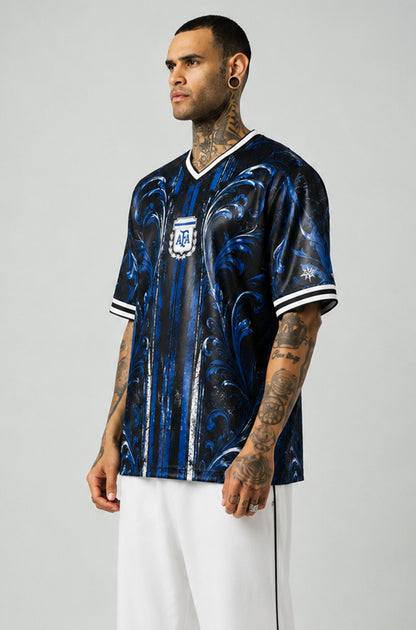 Argentina Away Jersey | V-Neck Oversized T-shirt