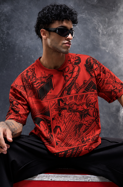 Comic-Inspired Superhero Oversized T-Shirt