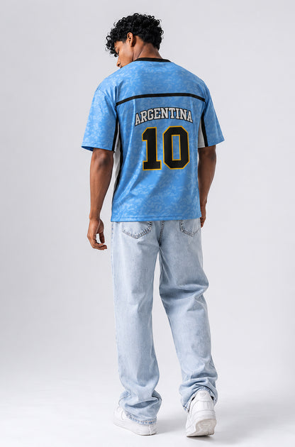Argentina Jersey | V-Neck Oversized T-shirts