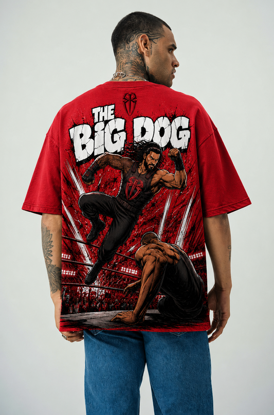 Roman Reigns “The Big Dog” Oversized Terry T-Shirt