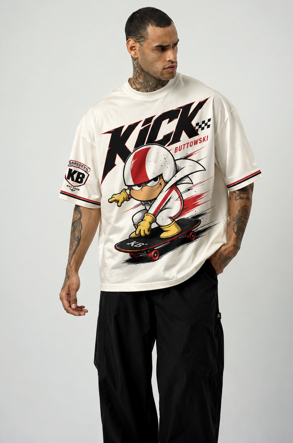 Kick Buttowski Oversized Graphic T-Shirt