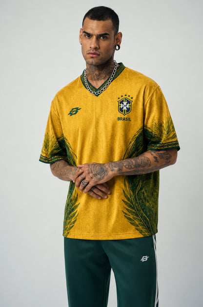 Brazil Jersey | V-Neck Oversized T-shirt