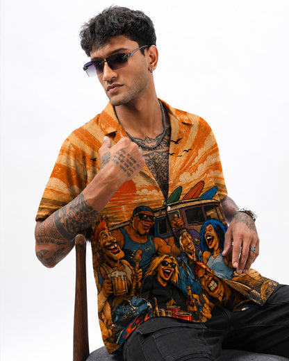 Road Rash Men's Linen Shirt