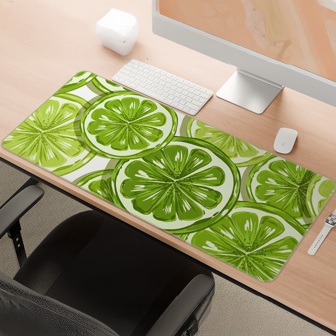 Zesty Lime Splash | Fresh Citrus Deskmat