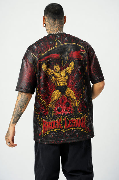 BROCK LESNAR shark Jersey | Oversized T-shirts