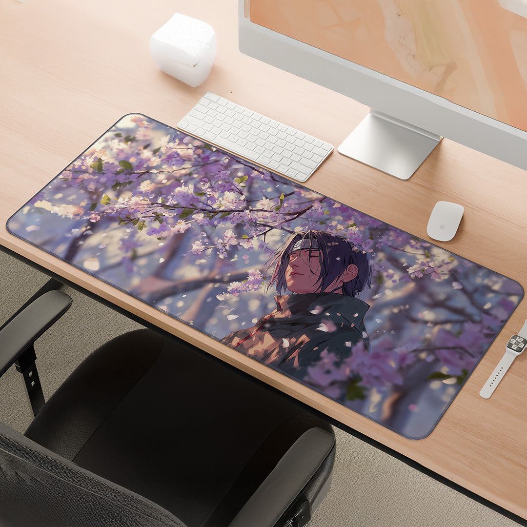 Petal Whisper | Itachi-Inspired Anime Deskmat
