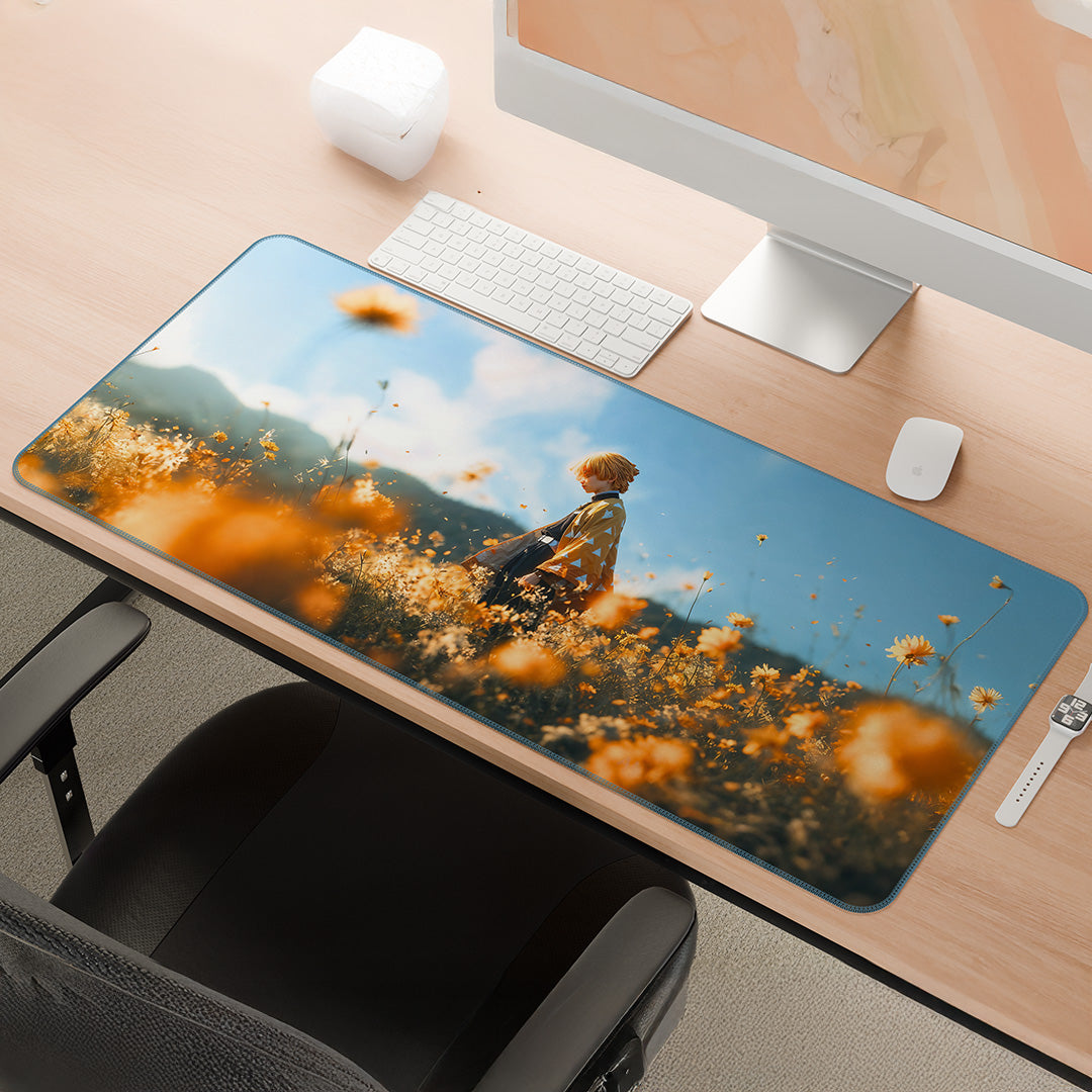 Golden Drift | Zenitsu-Inspired Anime Deskmat