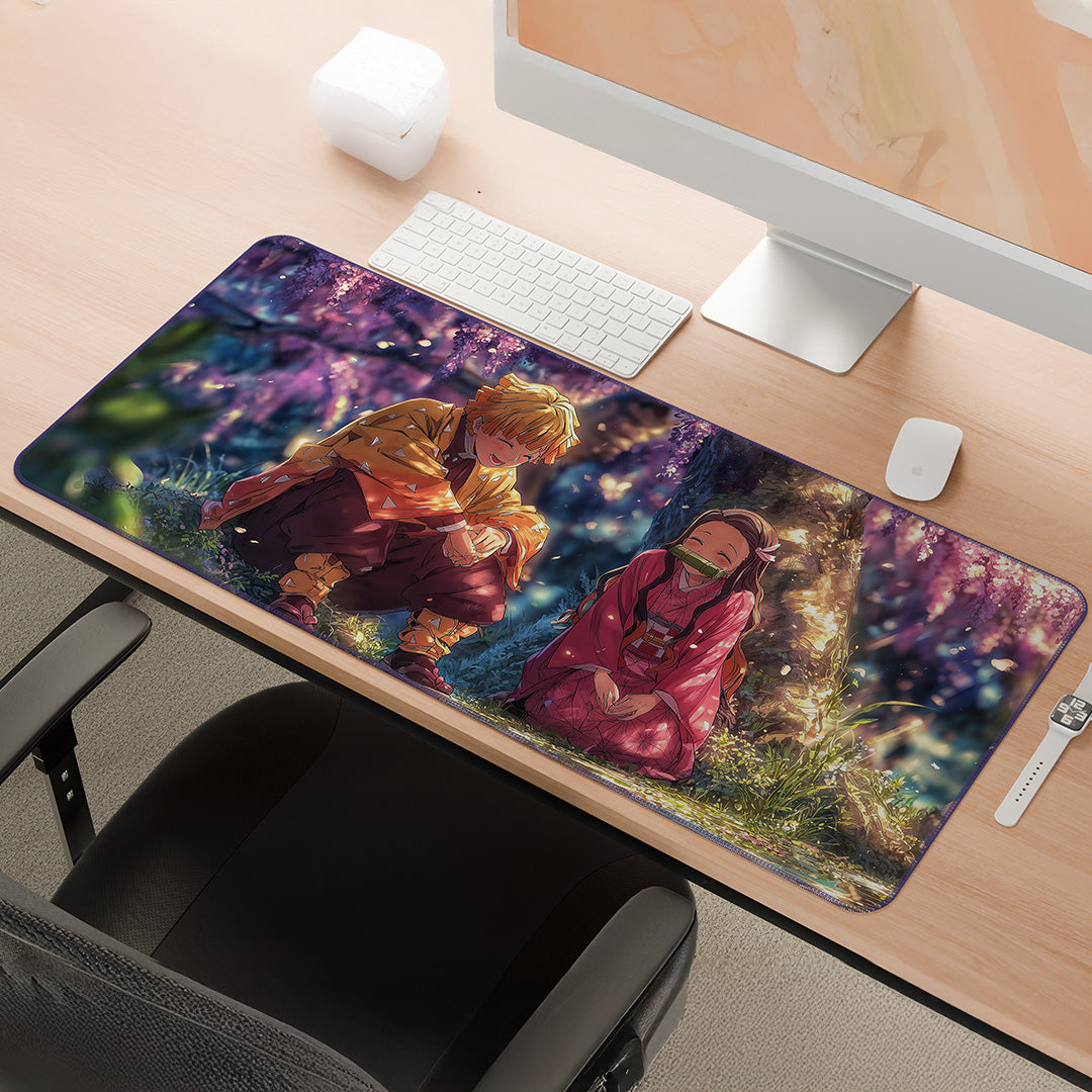 Blossom Bonds | Demon Slayer-Inspired Anime Deskmat