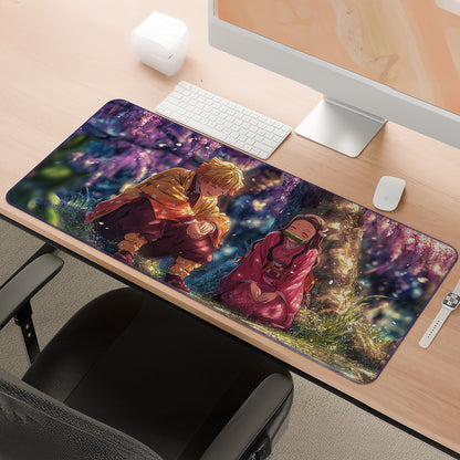Blossom Bonds | Demon Slayer-Inspired Anime Deskmat