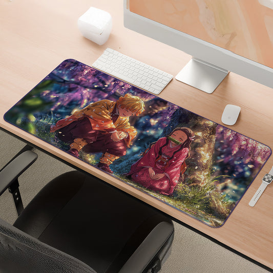 Blossom Bonds | Demon Slayer-Inspired Anime Deskmat