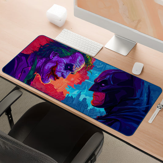 Batman vs Joker Neon Clash | Gotham Face-Off Deskmat