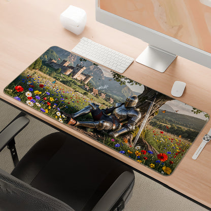 Knight’s Quiet Haven | Medieval Serenity Gaming Deskmat