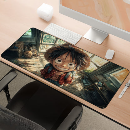 Straw Hat Smile | Luffy Cozy Cabin Anime Deskmat