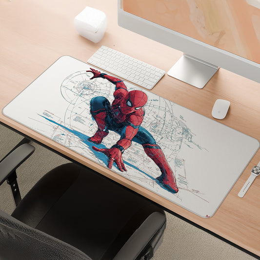 Web Blueprint Precision | Spiderman Gaming Deskmat