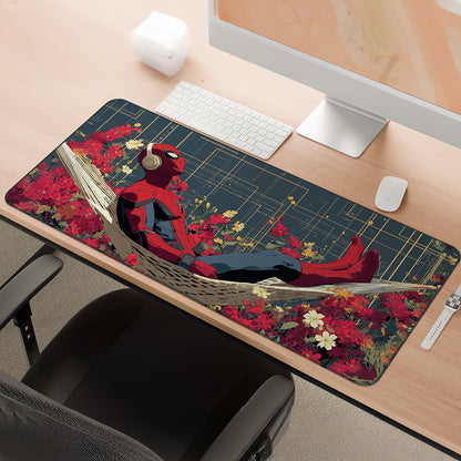 Floral Web Serenity | Spiderman Gaming Deskmat