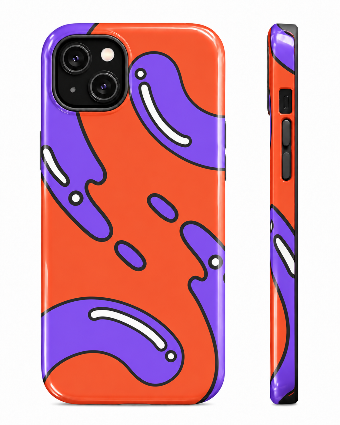 Purple Drip Gloss Shell Dual Protection iPhone Case
