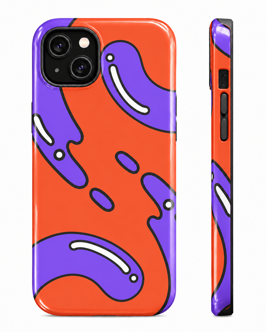 Purple Drip Gloss Shell Dual Protection iPhone Case