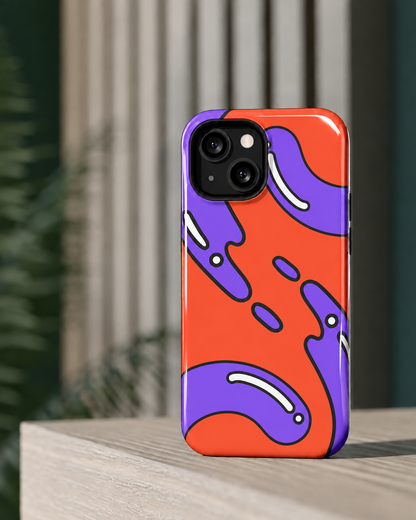 Purple Drip Gloss Shell Dual Protection iPhone Case