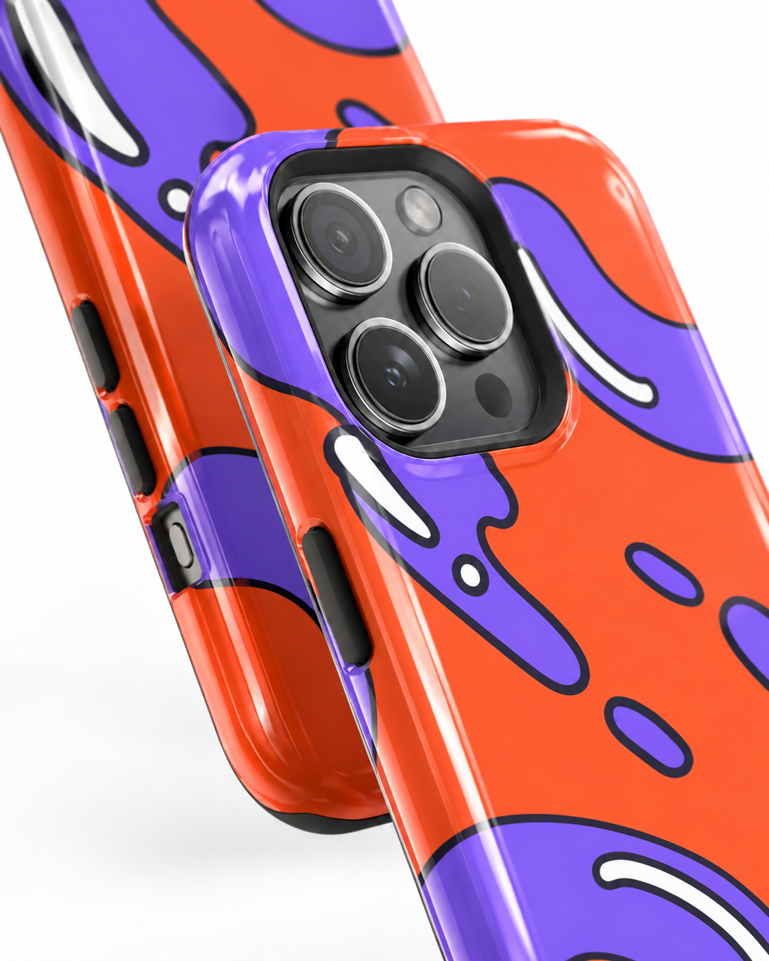 Purple Drip Gloss Shell Dual Protection iPhone Case
