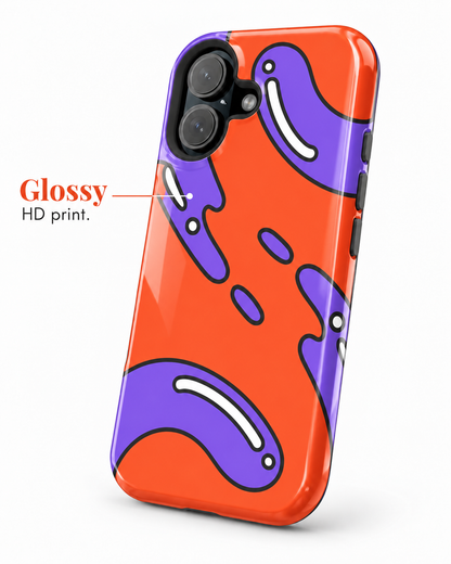 Purple Drip Gloss Shell Dual Protection iPhone Case