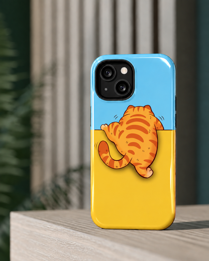 Lazy Cat Gloss Shell Dual Protection iPhone Case