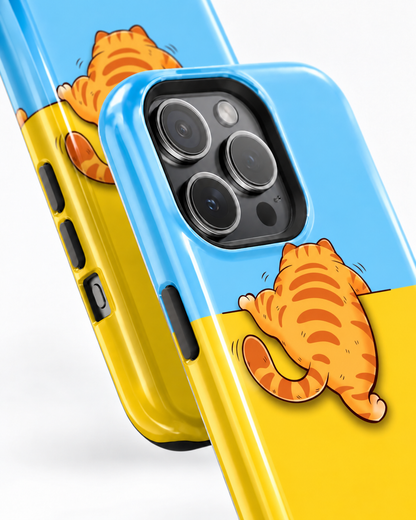 Lazy Cat Gloss Shell Dual Protection iPhone Case