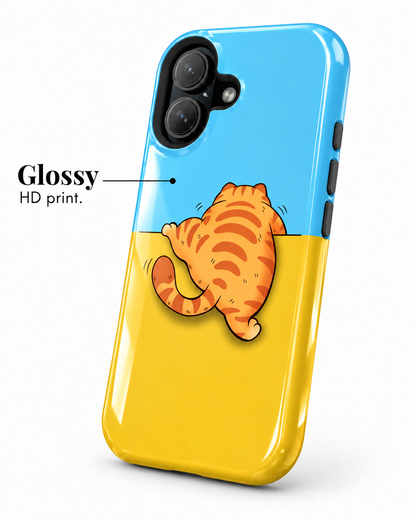 Lazy Cat Gloss Shell Dual Protection iPhone Case
