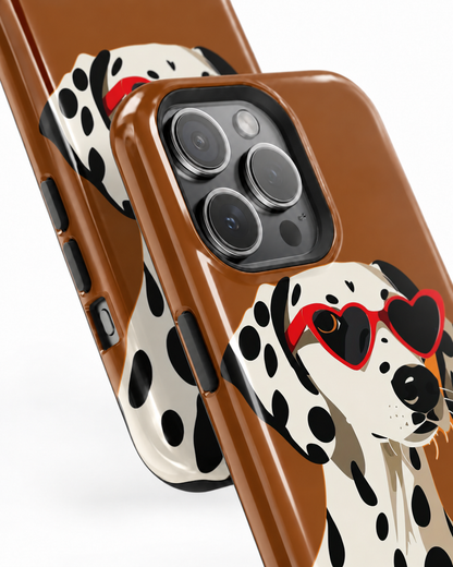 Cool Dalmation Sunglasses Gloss Shell Dual Protection Phone Case