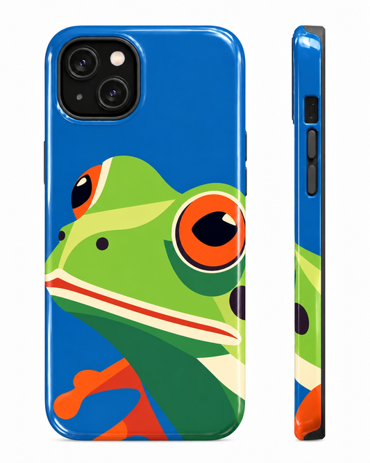 Playful Frog Gloss Shell Dual Protection iPhone Case