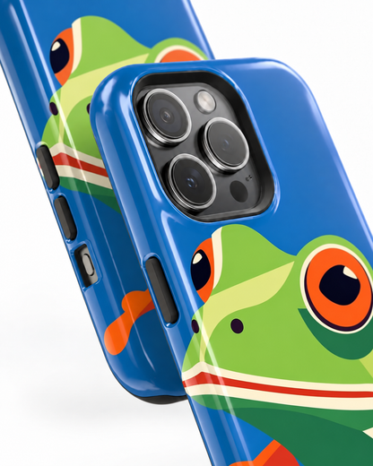 Playful Frog Gloss Shell Dual Protection iPhone Case