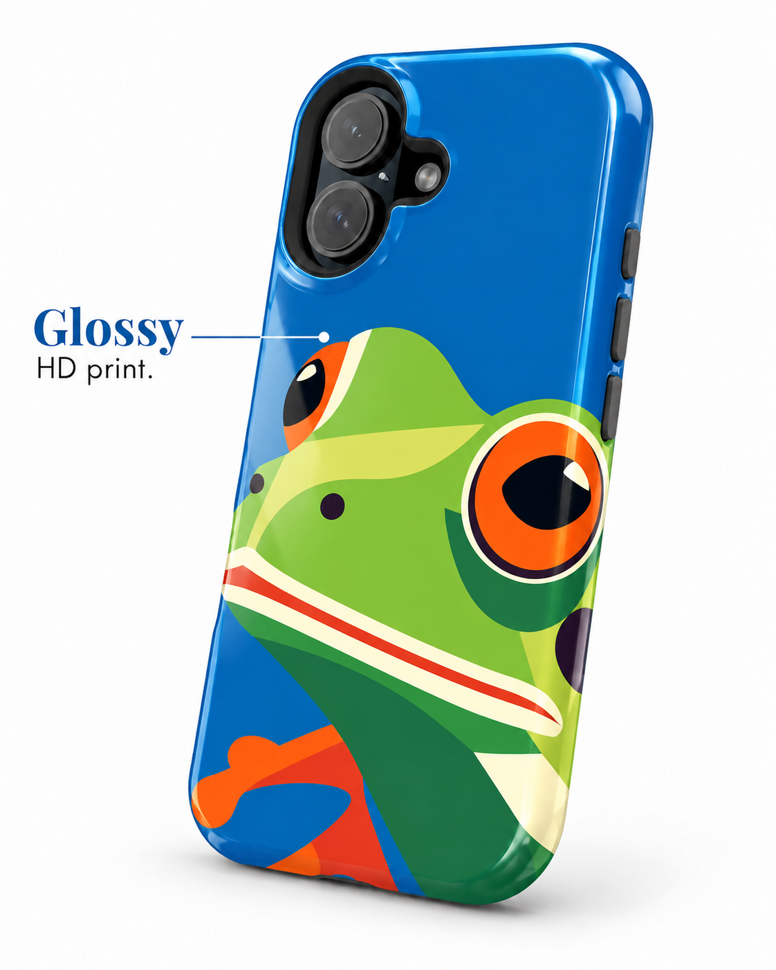 Playful Frog Gloss Shell Dual Protection iPhone Case
