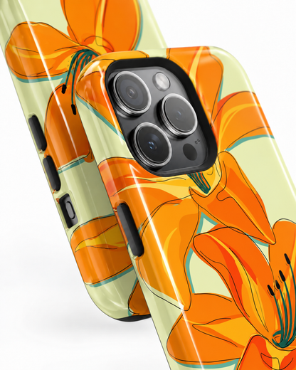 Tropical Lily Gloss Shell Dual Protection iPhone Case