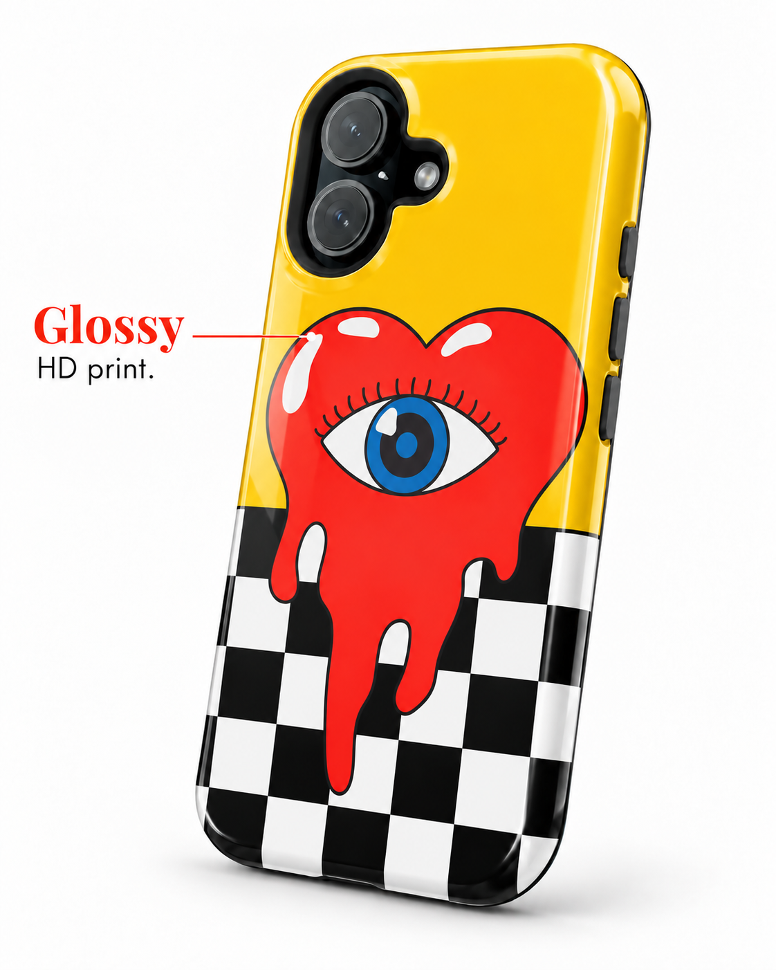 Melting Heart Gloss Shell Dual Protection iPhone Case