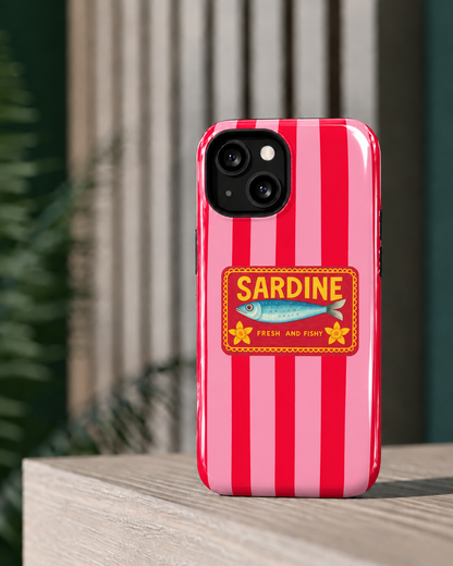 Sardine Vintage Label Gloss Shell Dual Protection iPhone Case